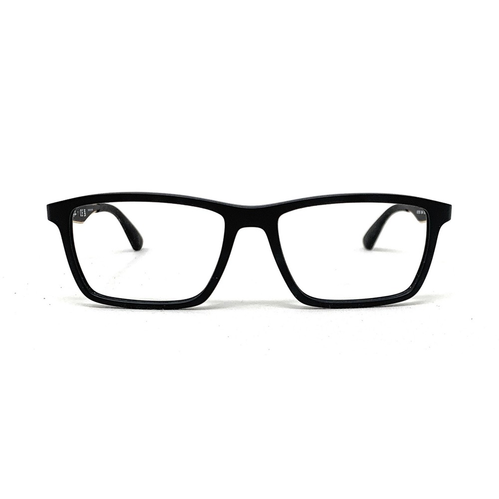 RAY-BAN RB 7056 5644 55-17-145 Matte Black Square Rx Eyeglass Frames - Picture 3 of 6